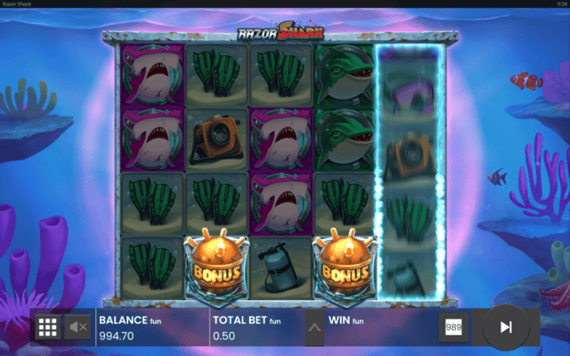 Razor Shark Bonus Feature Triggered